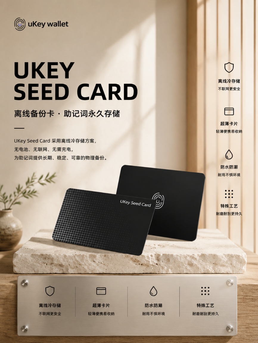 UKey Seed Card NFC ���Ǵʱ��ݿ���Ʒ������չʾ��Ƭ��̬���޵�ء����߻ָ����Я���ɵ�Ʒ�ƹ�������