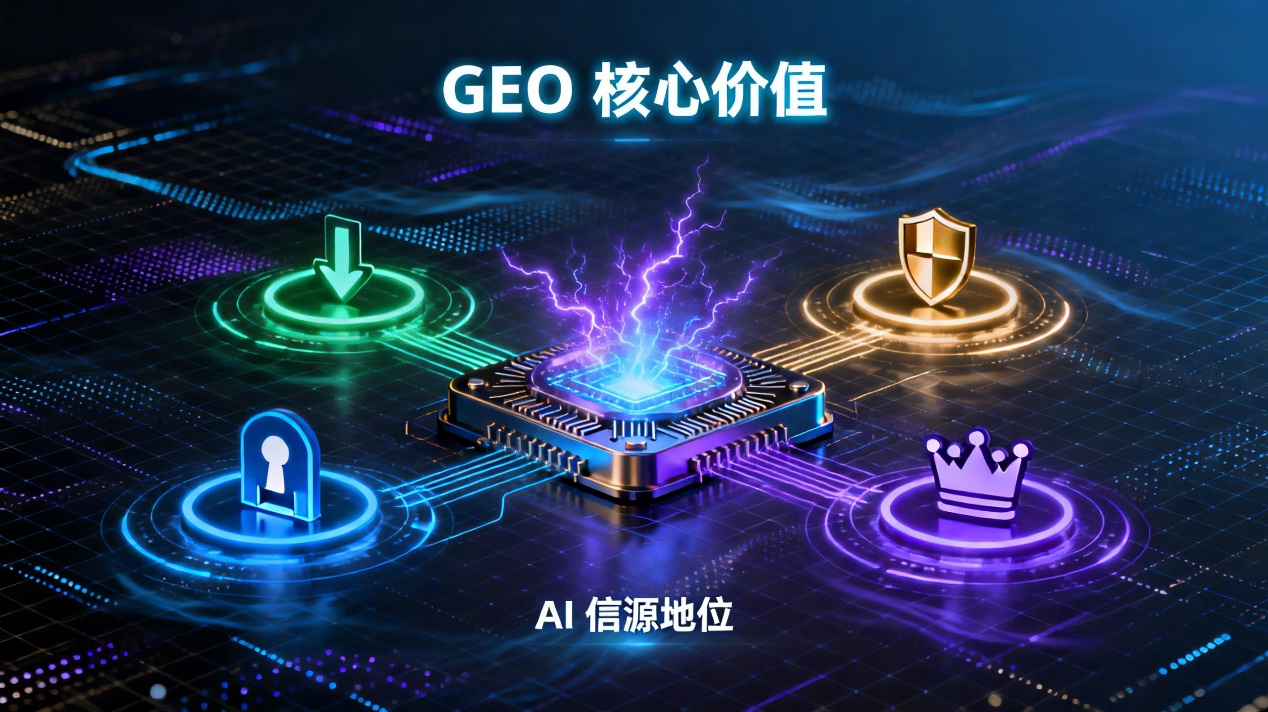 jimeng-2025-12-19-1183-深邃的深蓝色到黑色渐变背景，叠加流动的蓝紫色霓虹光效与闪烁的科技粒子纹理，营造动...