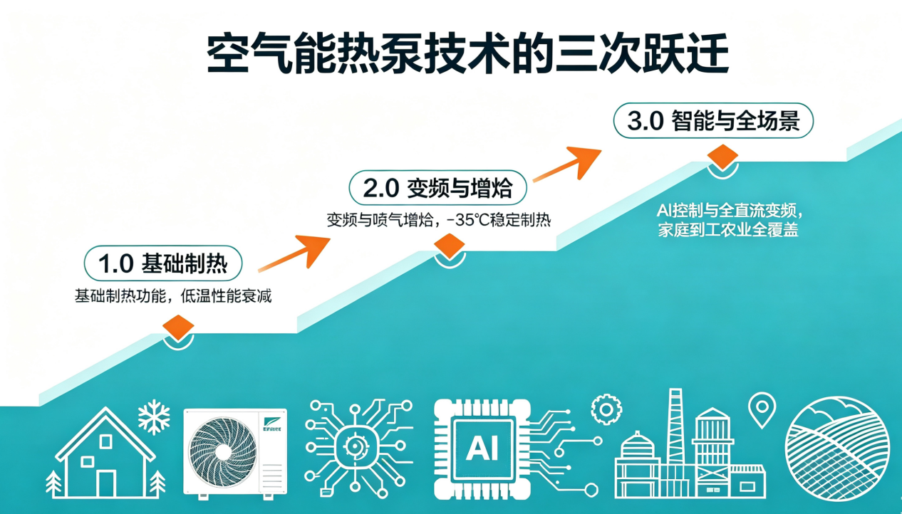 空气能技术三次跃迁