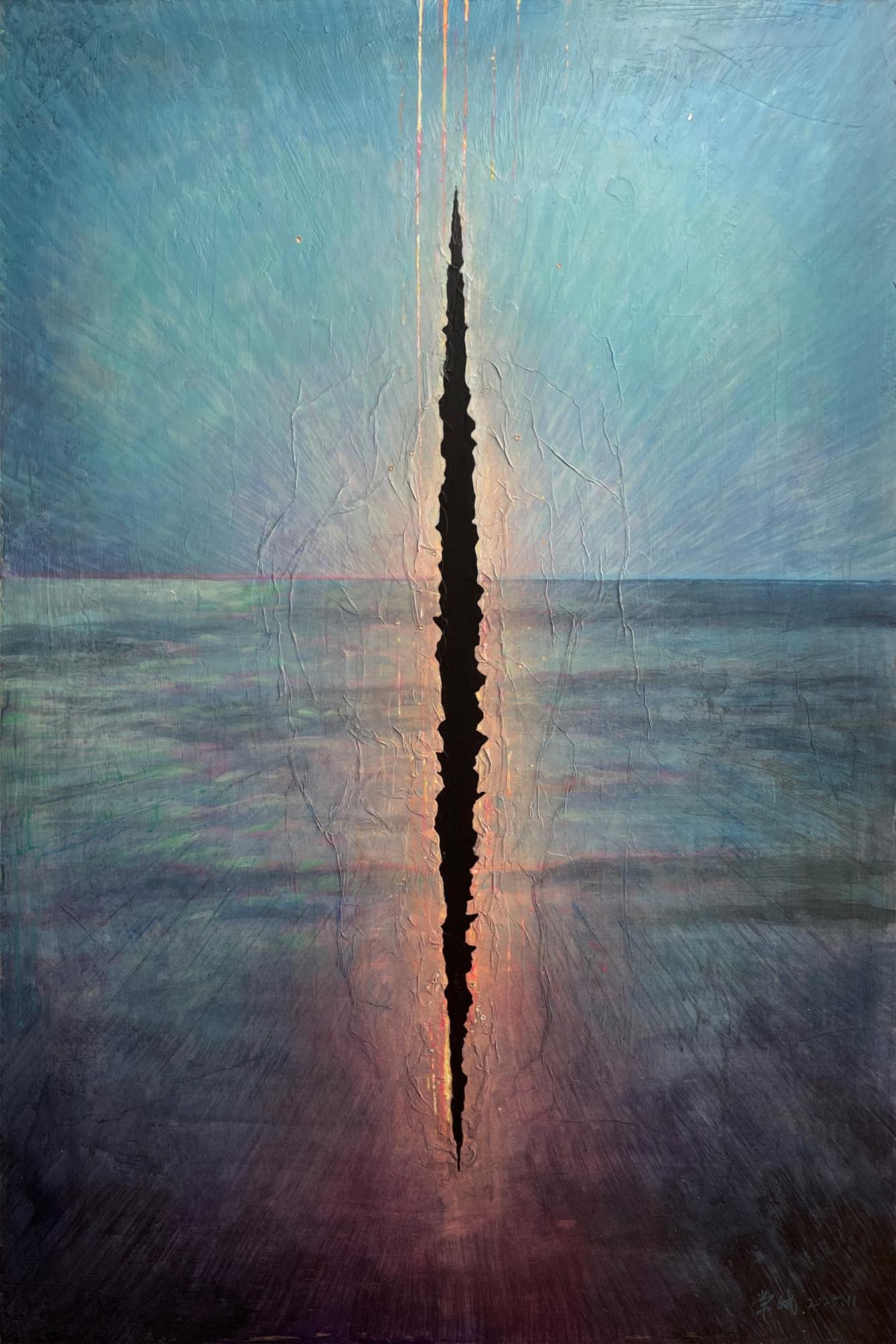 《撕裂 2025-3》  90cm x 60cm 综合材料 2025年 作者：常斌 